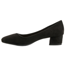 Queentina Bombas de tacón plano negro 4
