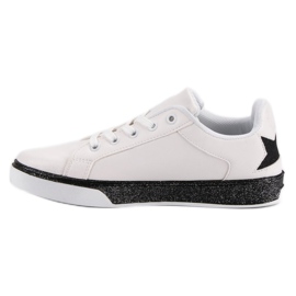 Calzado deportivo para mujer blanco negro 4