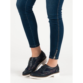 Fama Zapatos con cordones azul 1