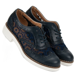 Fama Zapatos con cordones azul 3