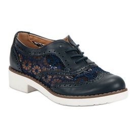 Fama Zapatos con cordones azul 4