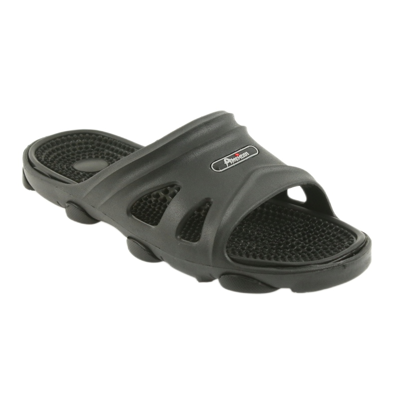 Pantuflas negras de piscina para hombre American Club negro 1