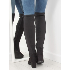 Negro Muslo tacones altos 0-278 Negro II-GAT 2