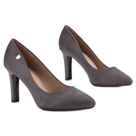 Tacones de ante VINCEZA gris 5