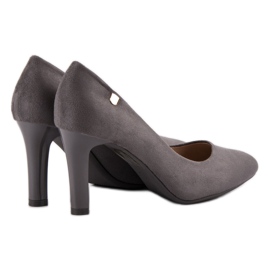 Tacones de ante VINCEZA gris 4