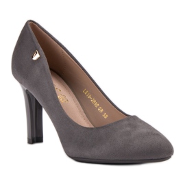 Tacones de ante VINCEZA gris 2