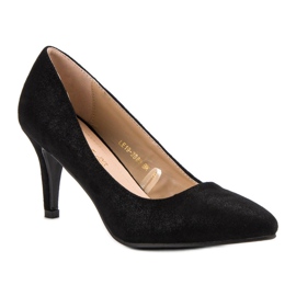 Zapatos de tacón Vinceza con purpurina negro 2