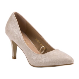 Zapatos de tacón Vinceza con purpurina marrón 2