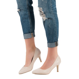 Zapatos de tacón Vinceza con purpurina marrón 6