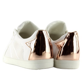 Deportivas con estrella blanca A6213 BLANCO / CHAMPAGNE 4