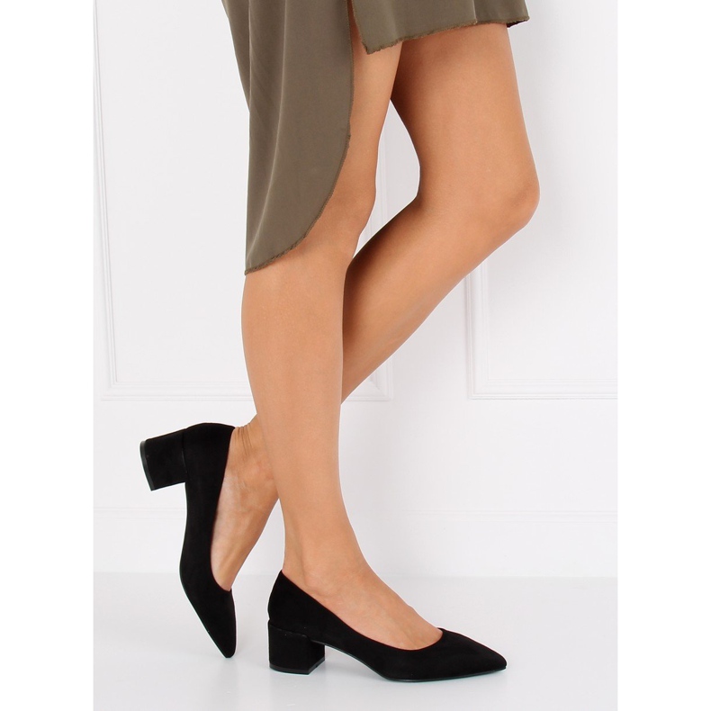 Salón con tacones anchos negro 5186 Negro 2