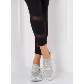 Zapatilla deportiva plateada 6241 plateada gris 3