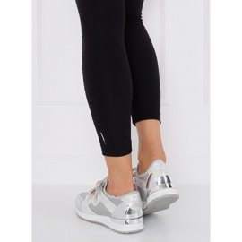 Zapatilla deportiva plateada 6241 plateada gris 4