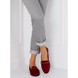Mocasines de mujer burdeos 3117 Red rojo 4