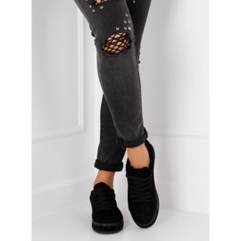 Negro BS098 Zapatillas negras con piedras 2 Negro BS098 Zapatillas negras con piedras 2