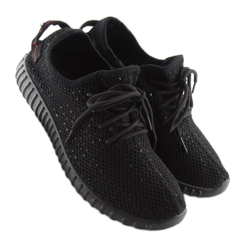 BY-049 Zapatillas deportivas negras negras negro 1