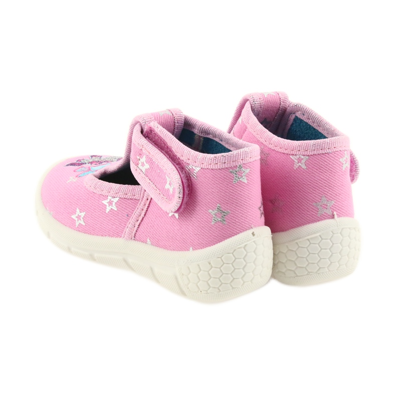 Calzado infantil befado 531P009 pantuflas gris rosado 3