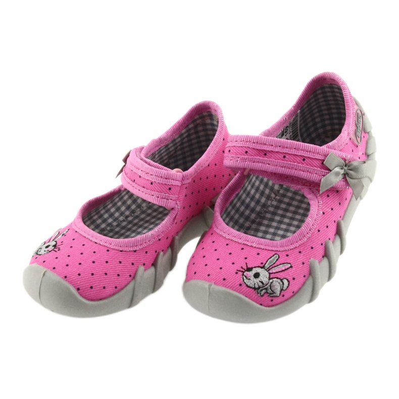 Befado zapatos para niños bailarinas zapatillas 109P169 negro gris rosado 2