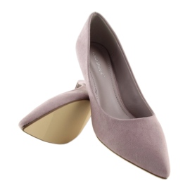 Zapatos de tacón bajo morado P-6377 Morado violeta 4