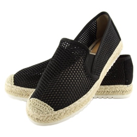 Alpargatas de mujer negras 6602 Black negro 1