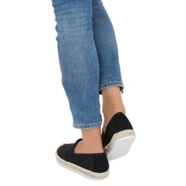 Alpargatas de mujer negras 6602 Black negro 2
