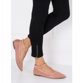 Bailarinas con tachuelas rosas 127-13 Rosa rosado 2