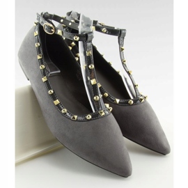 Bailarinas de tacón gris 127-13 Grey 4