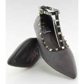 Bailarinas de tacón gris 127-13 Grey 3