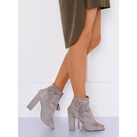 Botas grises con punta abierta M285P Gris 2