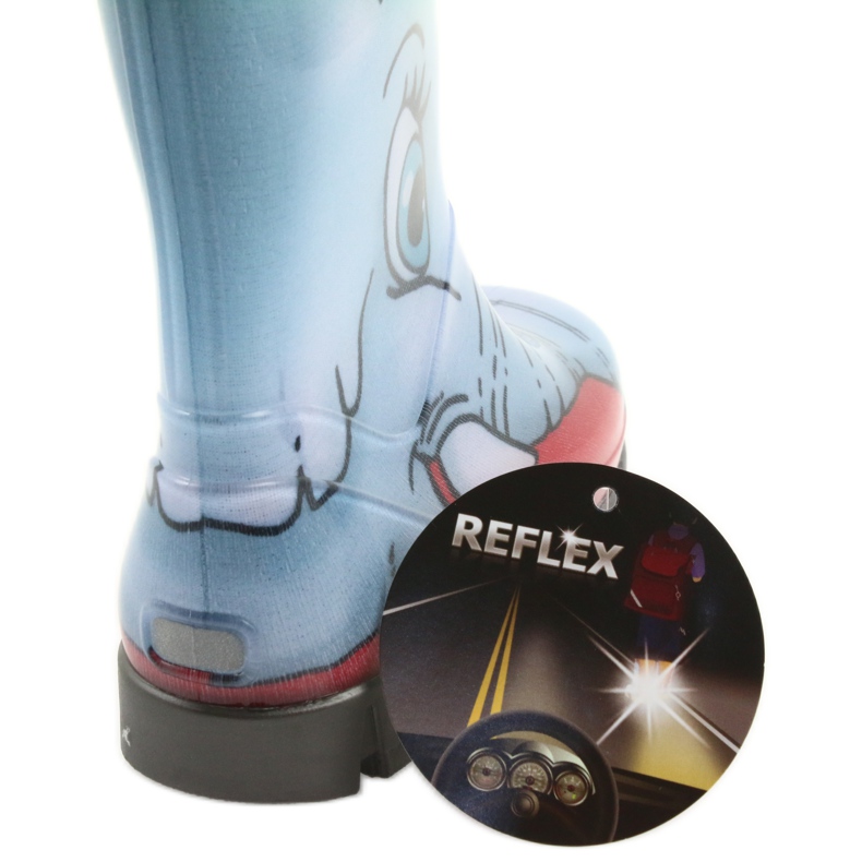 Botas para niños Demar, botas de goma con calcetín. azul gris rojo 5