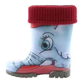 Botas para niños Demar, botas de lluvia con calcetín calentito azul 2