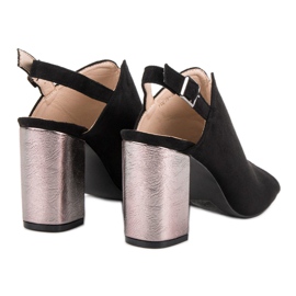 Sandalias construidas en un bar VINCEZA negro 1