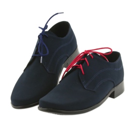 Zapatos bajos para niños Miko, zapatos Primera Comunión ante azul marino 4