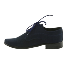 Zapatos bajos para niños Miko, zapatos Primera Comunión ante azul marino 2