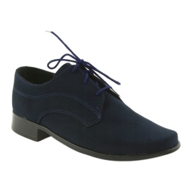 Zapatos bajos para niños Miko, zapatos Primera Comunión ante azul marino 1