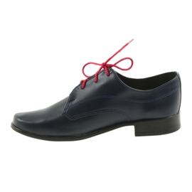 Miko Zapatos para niños de cuero marina azul marino inserta 2