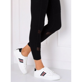 Zapatillas de mujer en blanco y negro BL158P Blanco 5