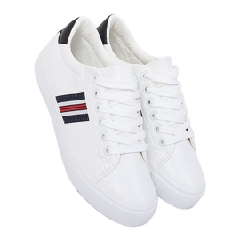 Zapatillas de mujer en blanco y negro BL158P Blanco 2