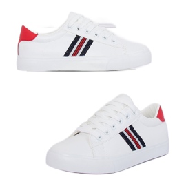 Zapatillas de mujer blancas y rojas BL158P Red blanco 2