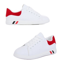 Zapatillas de mujer blancas y rojas BL147P Red blanco 3