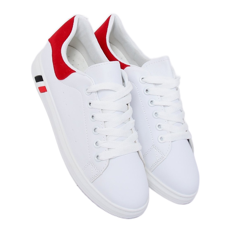 Zapatillas de mujer blancas y rojas BL147P Red blanco 1