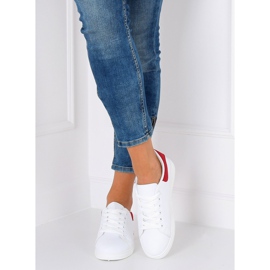 Zapatillas de mujer blancas y rojas BL147P Red blanco 2