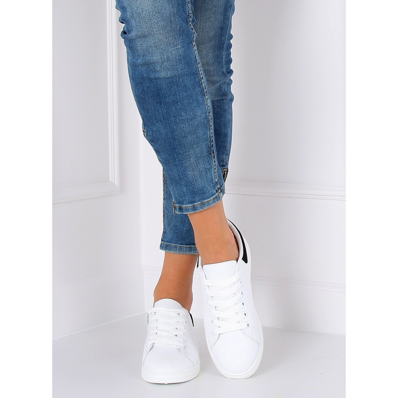 Zapatillas de mujer blancas y negras BL147P Black blanco 2