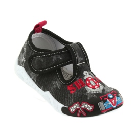Zapatillas infantiles American Club negras con velcro 26/19 negro gris rojo 1