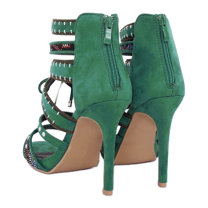 Sandalias gladiadoras verdes MT029 Verde 1