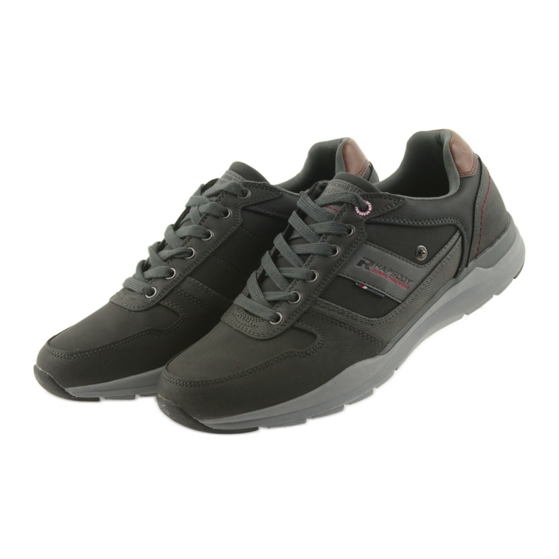 American Club Zapatillas deportivas ligeras para hombre American RH01 / 19 negro marrón gris 3