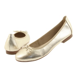 Caprice bailarinas zapatos dorados para mujer 22102 5