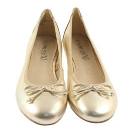 Caprice bailarinas zapatos dorados para mujer 22102 3