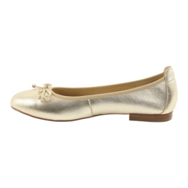 Caprice bailarinas zapatos dorados para mujer 22102 2