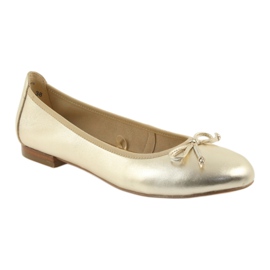 Caprice bailarinas zapatos dorados para mujer 22102 1